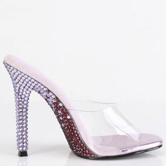 Rhinestone Clear High Heel Shoes - Picture 2 of 8